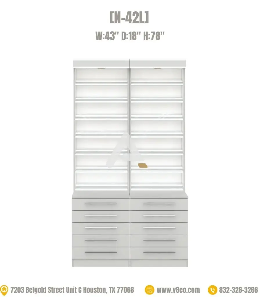 Savona Polish/Powder Display Cabinet [N-42L]