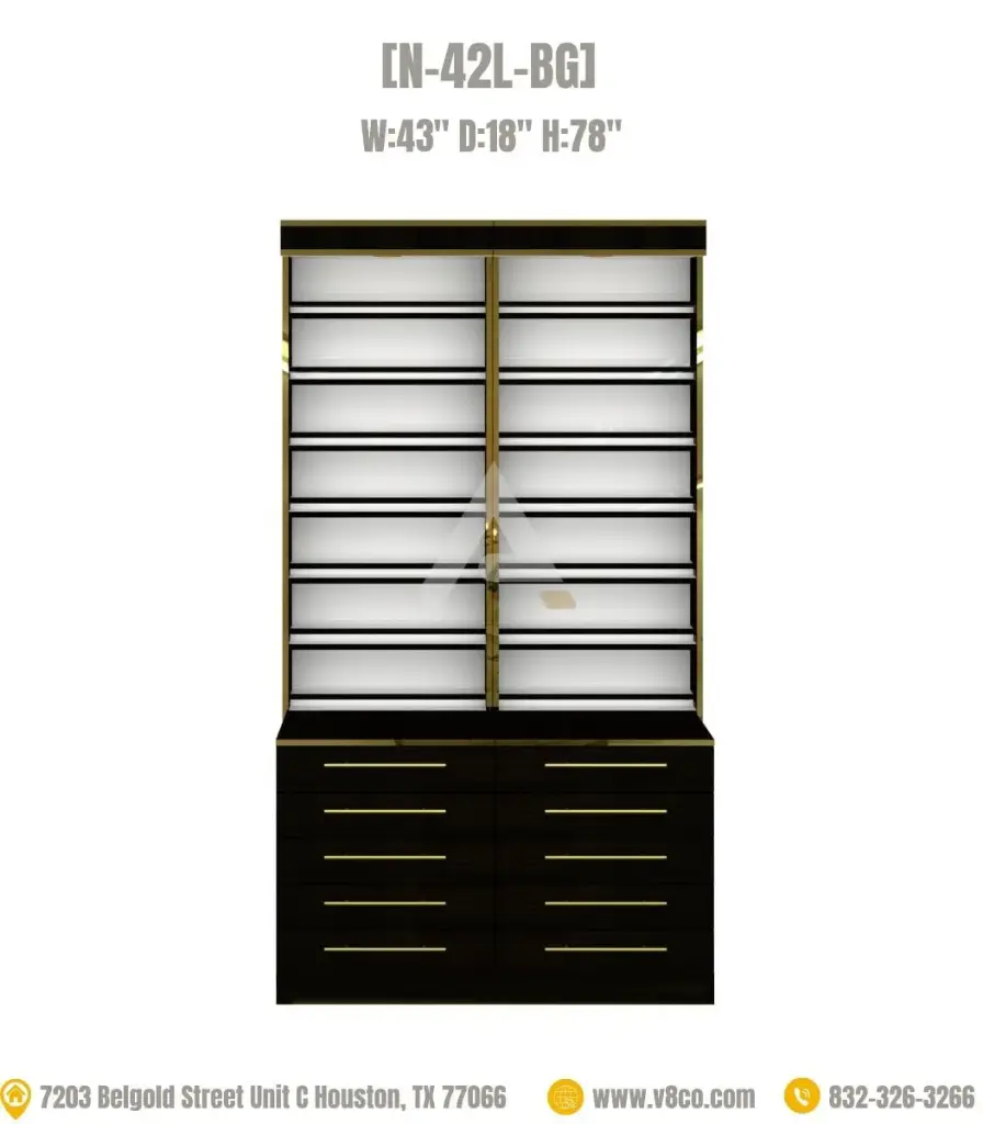 Stellar Polish/Powder Display Cabinet [N-42L-BG]