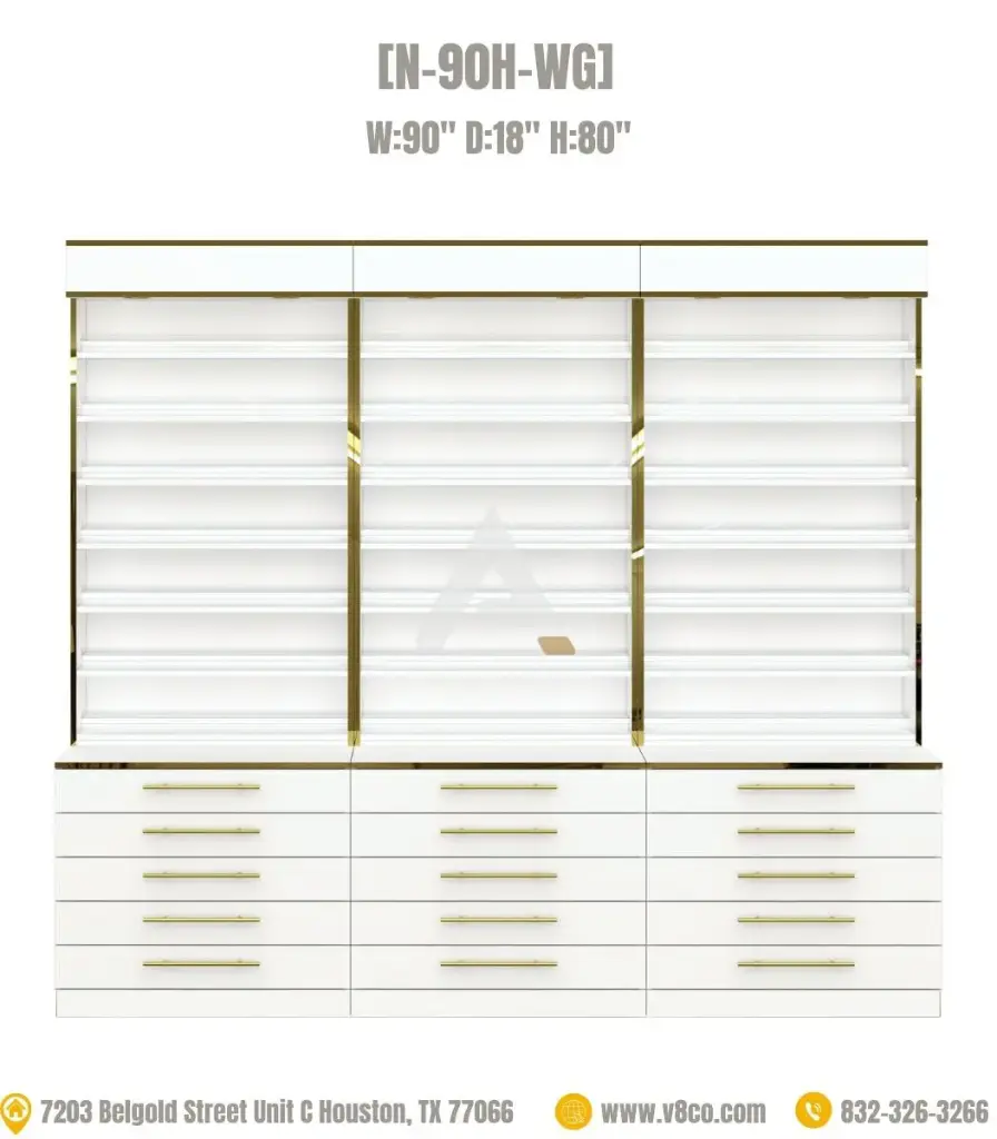 Luxe Polish/Powder Display Cabinet [N-90H-WG]