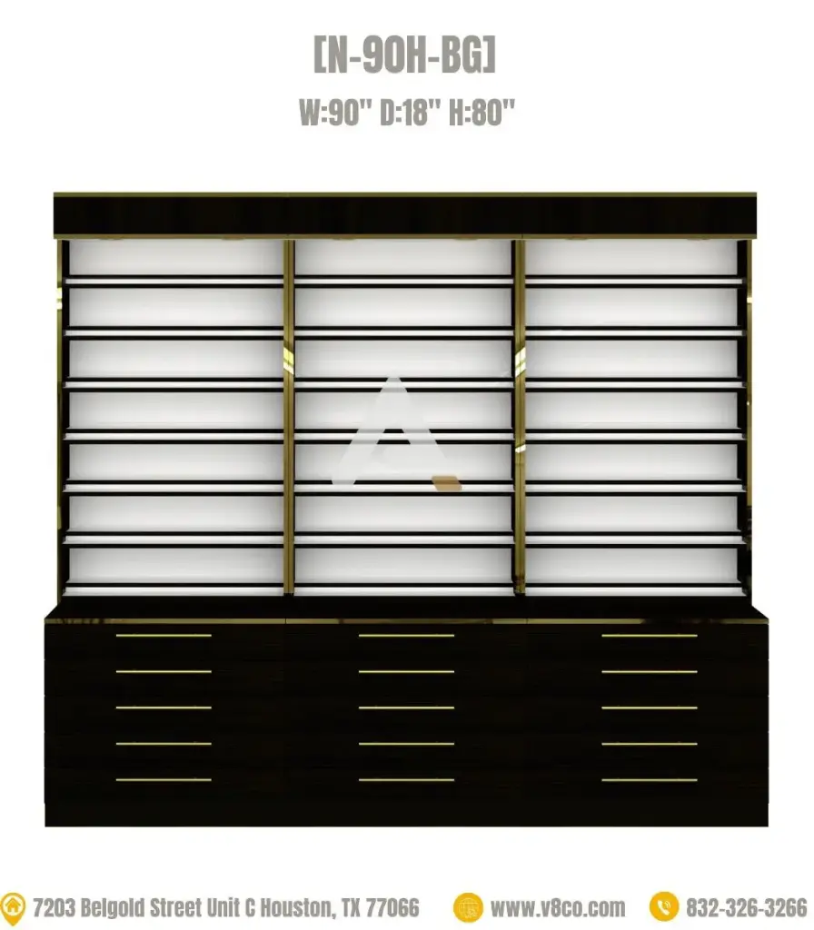 Stellar Polish/Powder Display Cabinet [N-90H-BG]