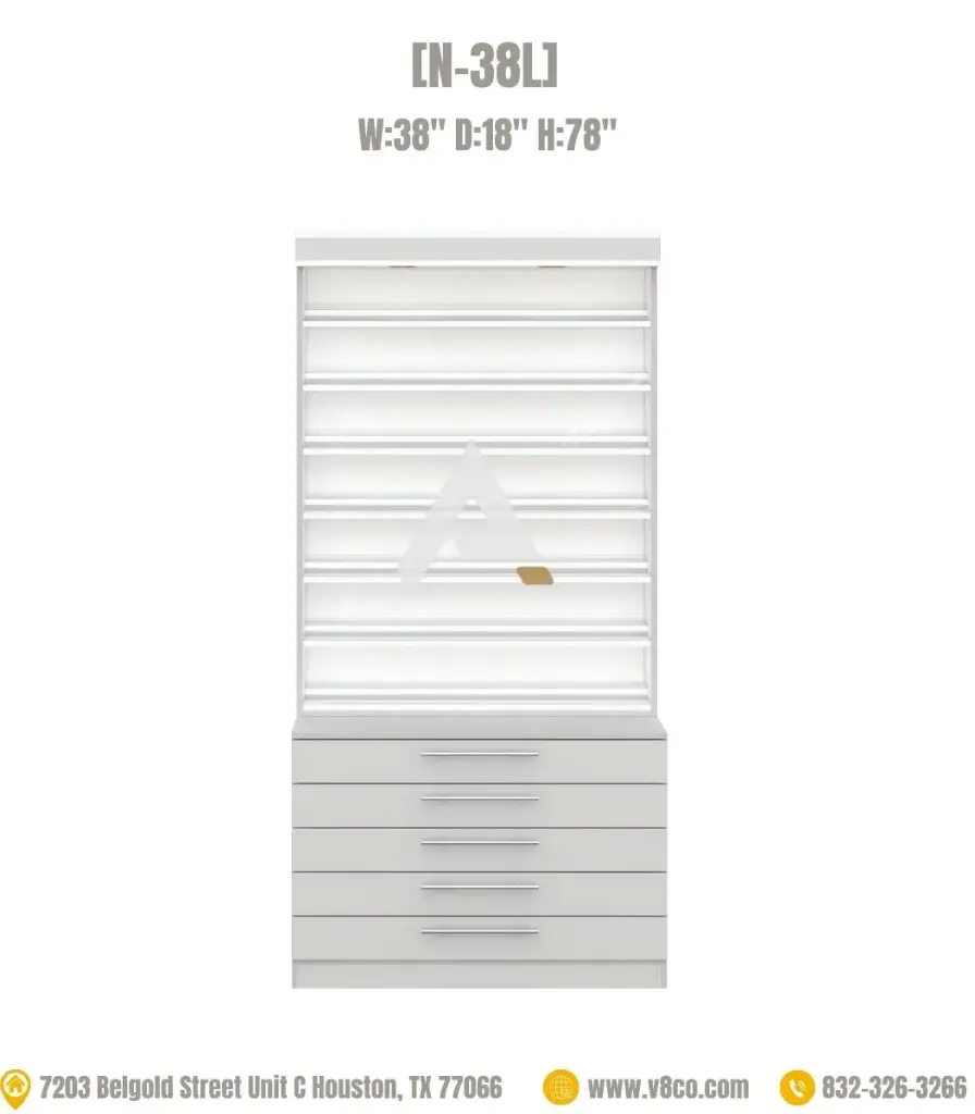 Savona Polish/Powder Display Cabinet [N-38L]