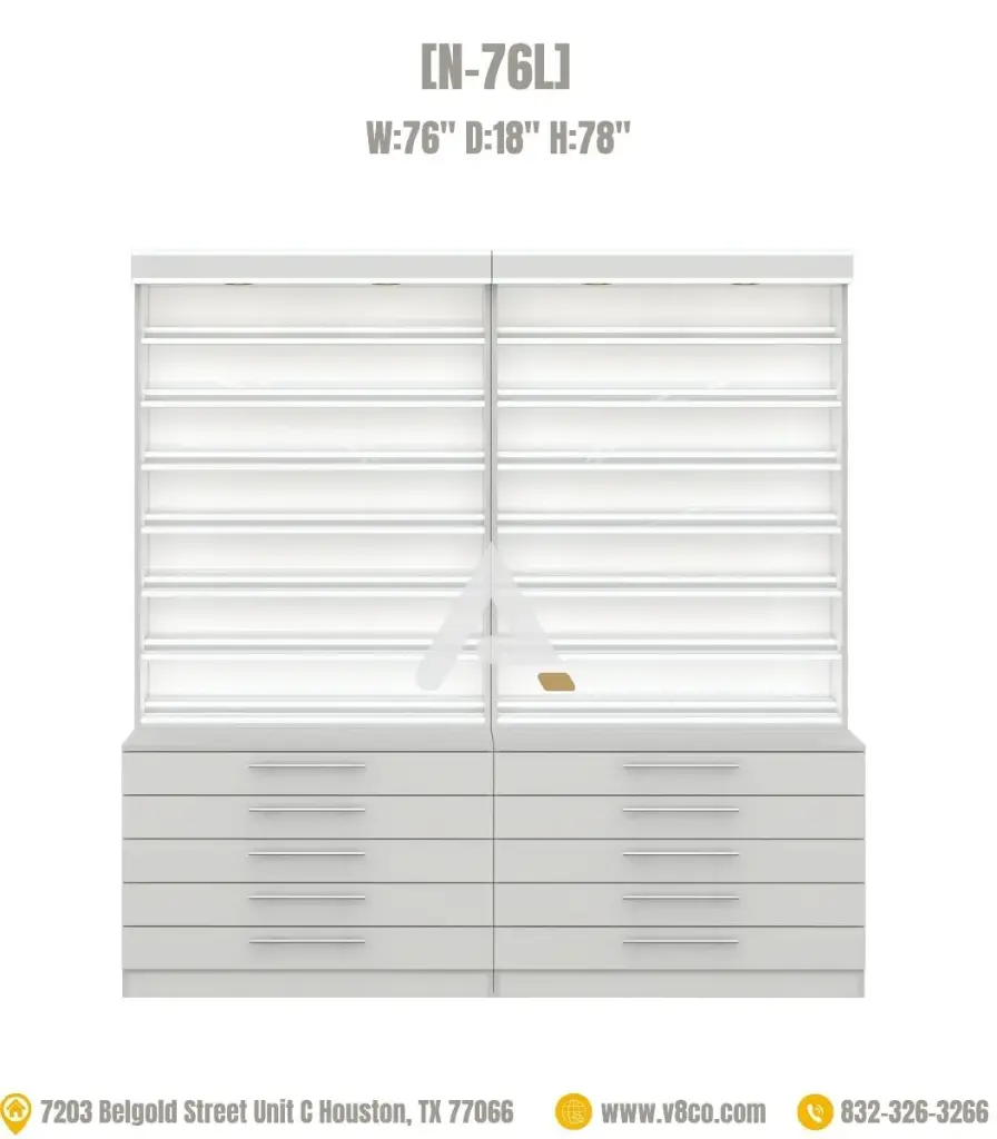 Savona Polish/Powder Display Cabinet [N-76L]