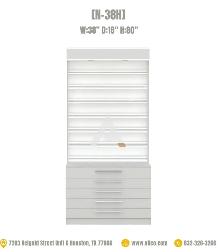 Savona Polish/Powder Display Cabinet [N-38H]