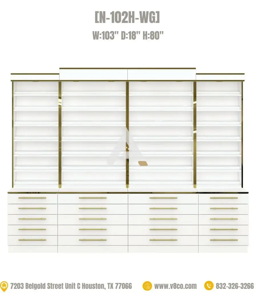 Luxe Polish/Powder Display Cabinet [N-102H-WG]