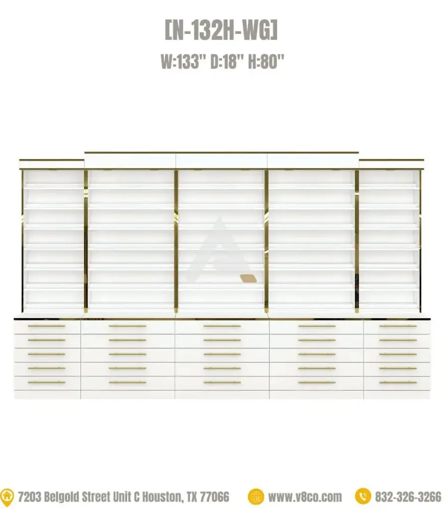 Luxe Polish/Powder Display Cabinet [N-132H-WG]