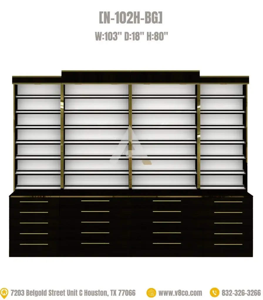 Stellar Polish/Powder Display Cabinet [N-102H-BG]