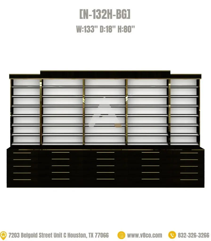 Stellar Polish/Powder Display Cabinet [N-132H-BG]