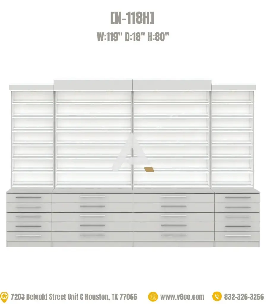 Savona Polish/Powder Display Cabinet [N-118H]