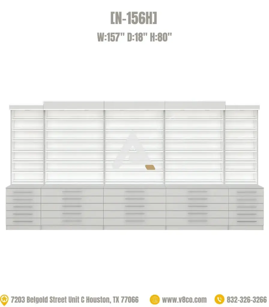 Savona Polish/Powder Display Cabinet [N-156H]