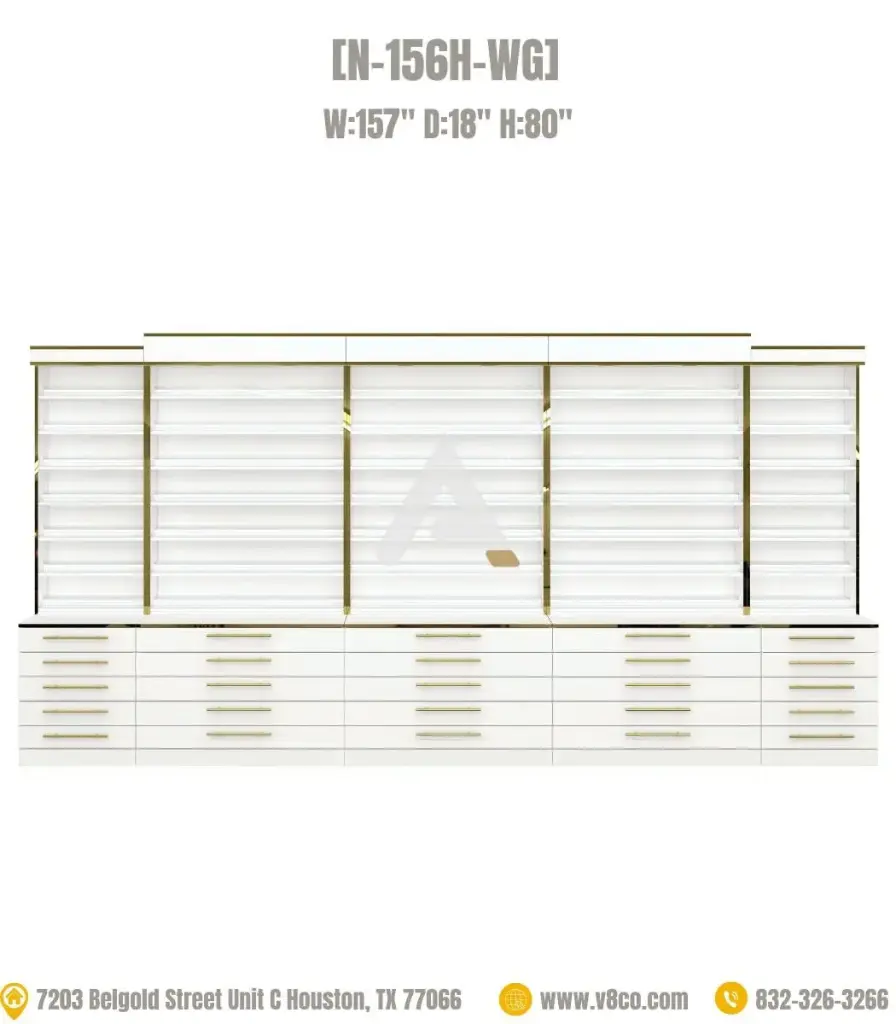 Luxe Polish/Powder Display Cabinet [N-156H-WG]