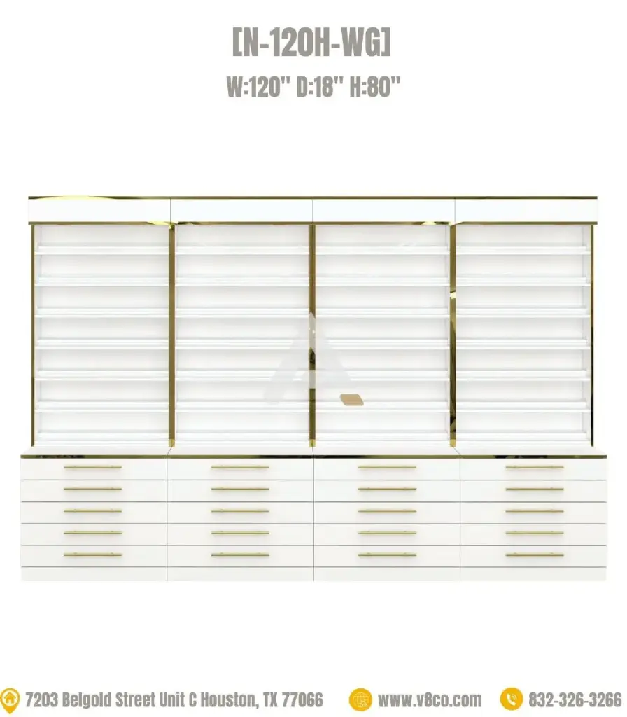 Luxe Polish/Powder Display Cabinet [N-120H-WG]