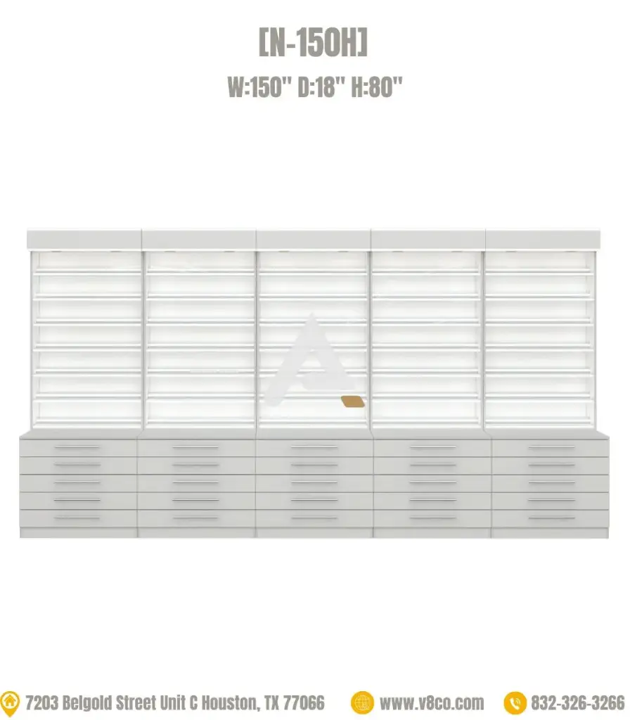 Savona Polish/Powder Display Cabinet [N-150H]