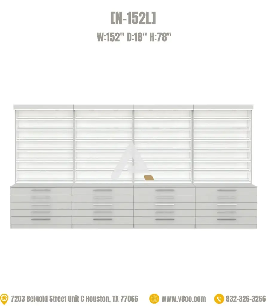 Savona Polish/Powder Display Cabinet [N-152L]