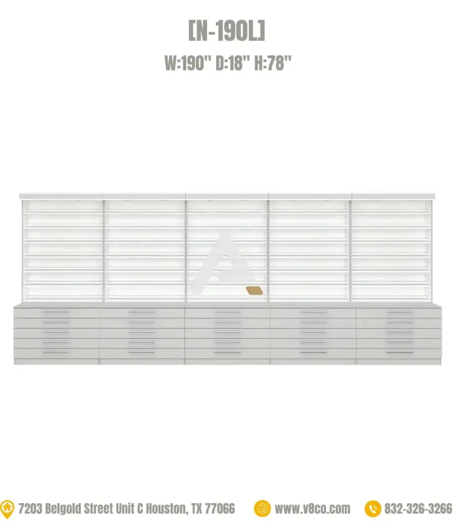 Savona Polish/Powder Display Cabinet [N-190L]