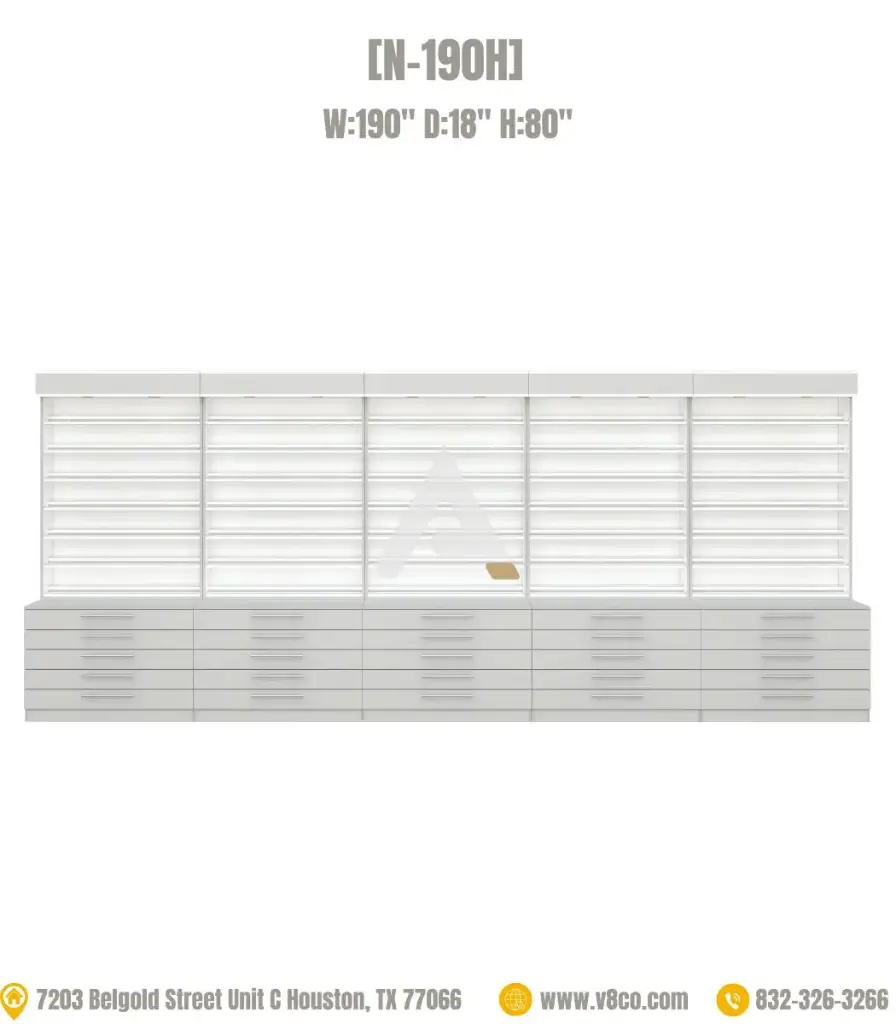 Savona Polish/Powder Display Cabinet [N-190H]