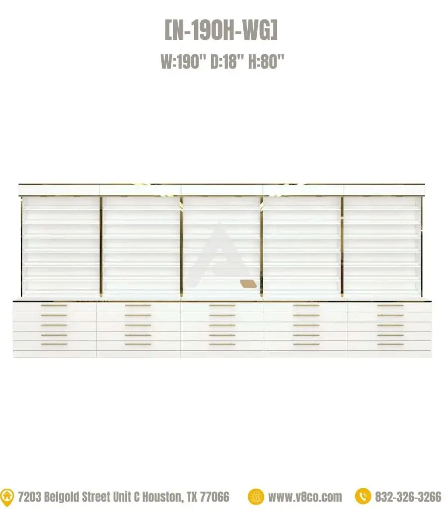 Luxe Polish/Powder Display Cabinet [N-190H-WG]