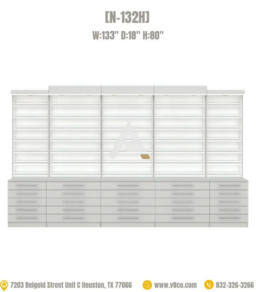 Savona Polish/Powder Display Cabinet [N-132H]