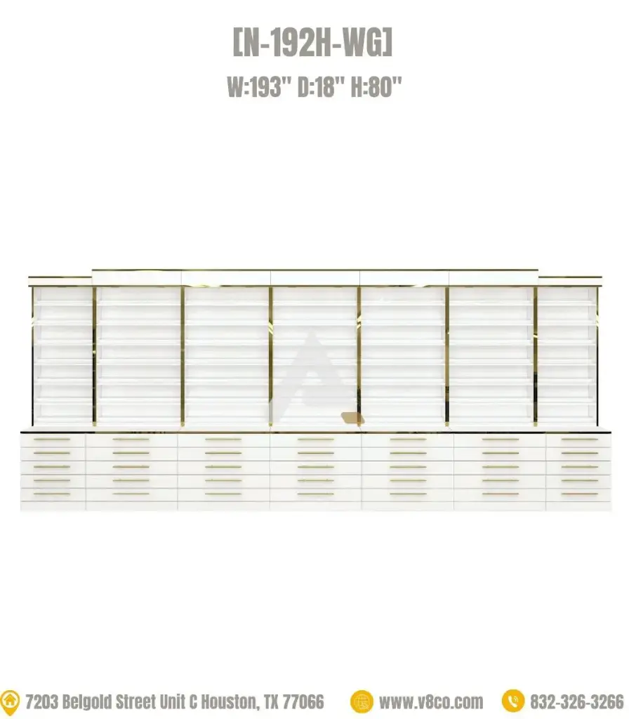 Luxe Polish/Powder Display Cabinet [N-192H-WG]