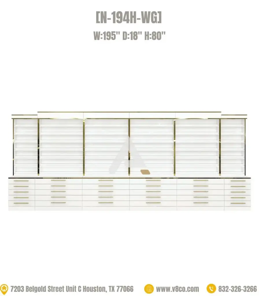 Luxe Polish/Powder Display Cabinet [N-194H-WG] 