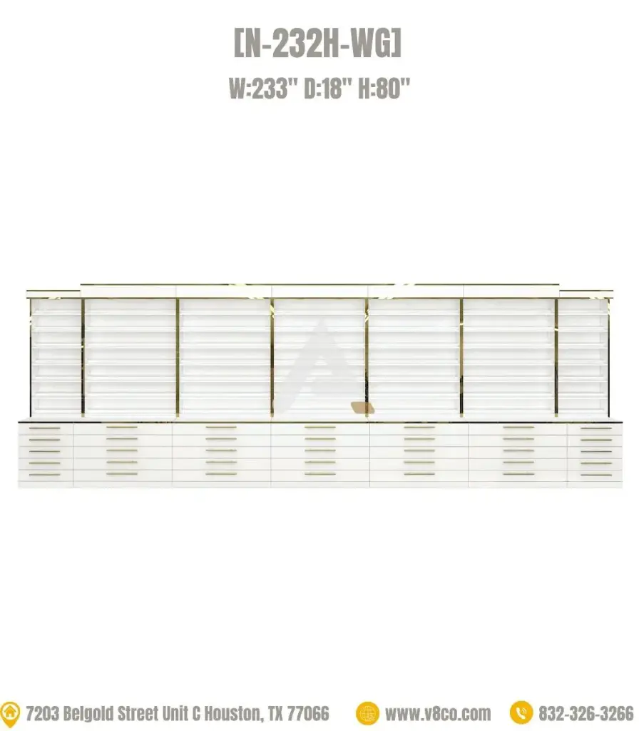 Luxe Polish/Powder Display Cabinet [N-232H-WG] 