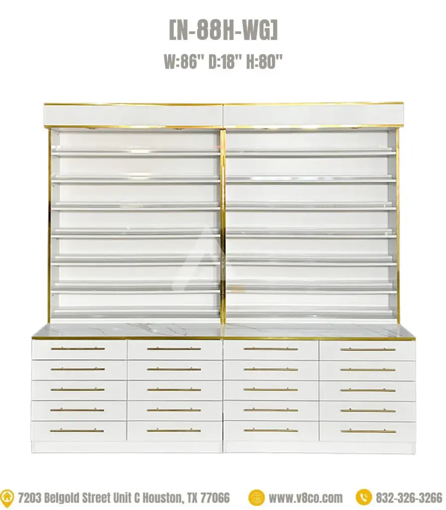 Luxe Polish/Powder Display Cabinet [N-88H-WG]