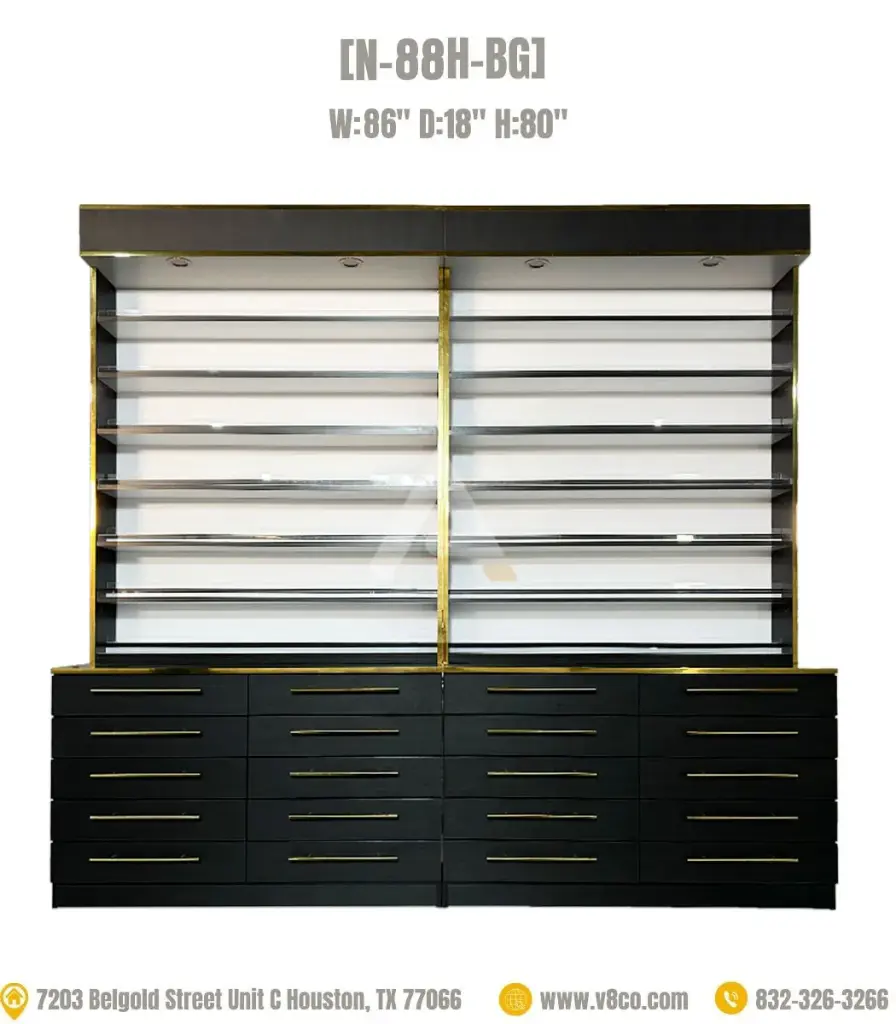 Stellar Polish/Powder Display Cabinet [N-88H-BG]