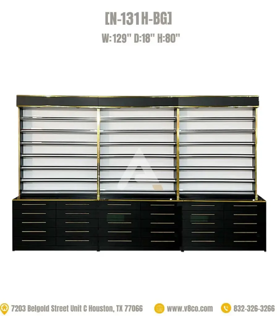 Stellar Polish/Powder Display Cabinet [N-131H-BG]