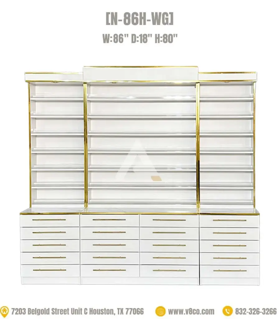 Luxe Polish/Powder Display Cabinet [N-86H-WG]