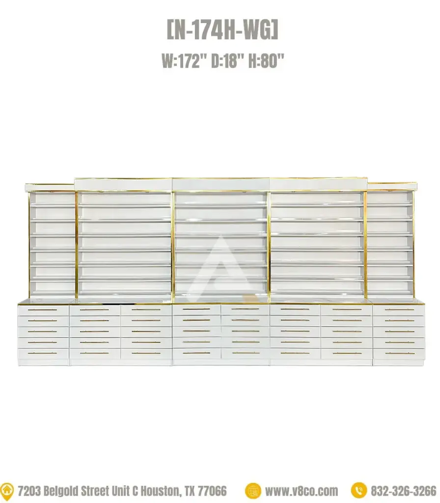 Luxe Polish/Powder Display Cabinet [N-174H-WG]