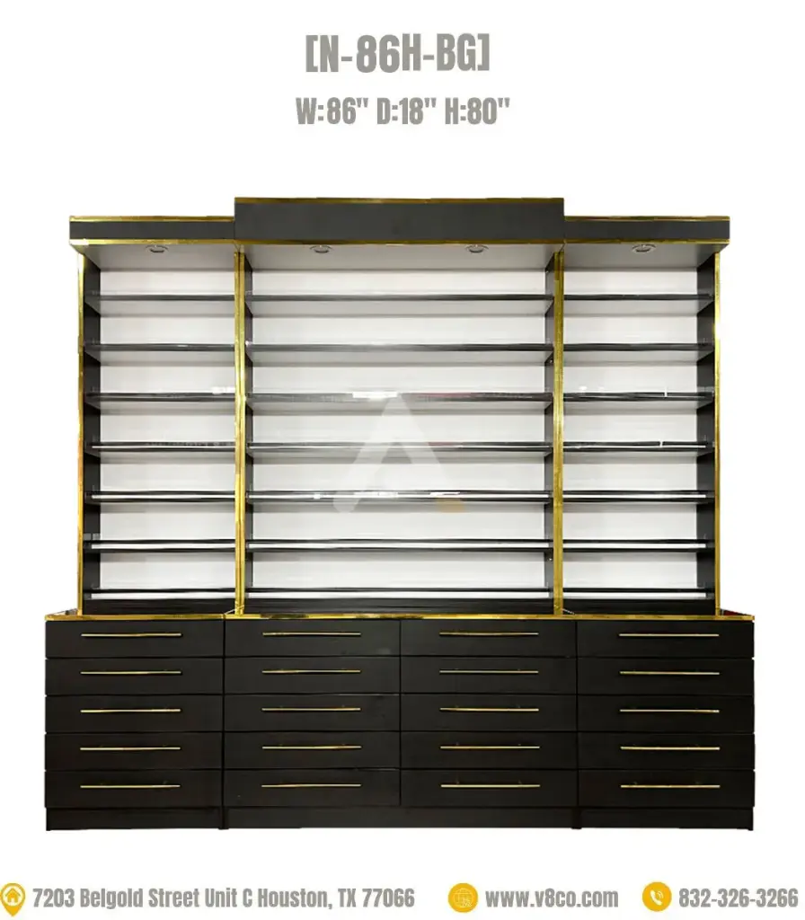 Stellar Polish/Powder Display Cabinet [N-86H-BG]