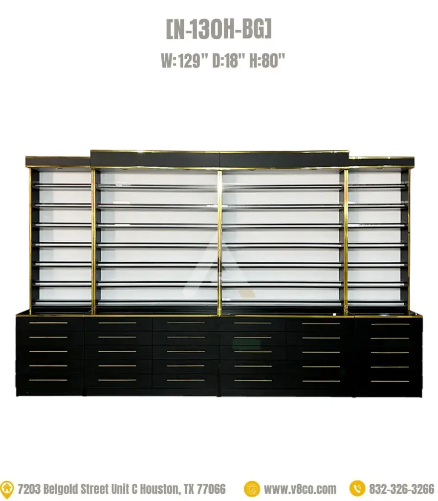 Stellar Polish/Powder Display Cabinet [N-130H-BG]