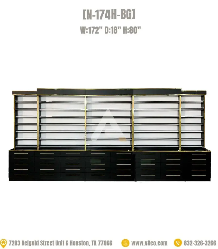 Stellar Polish/Powder Display Cabinet [N-174H-BG]