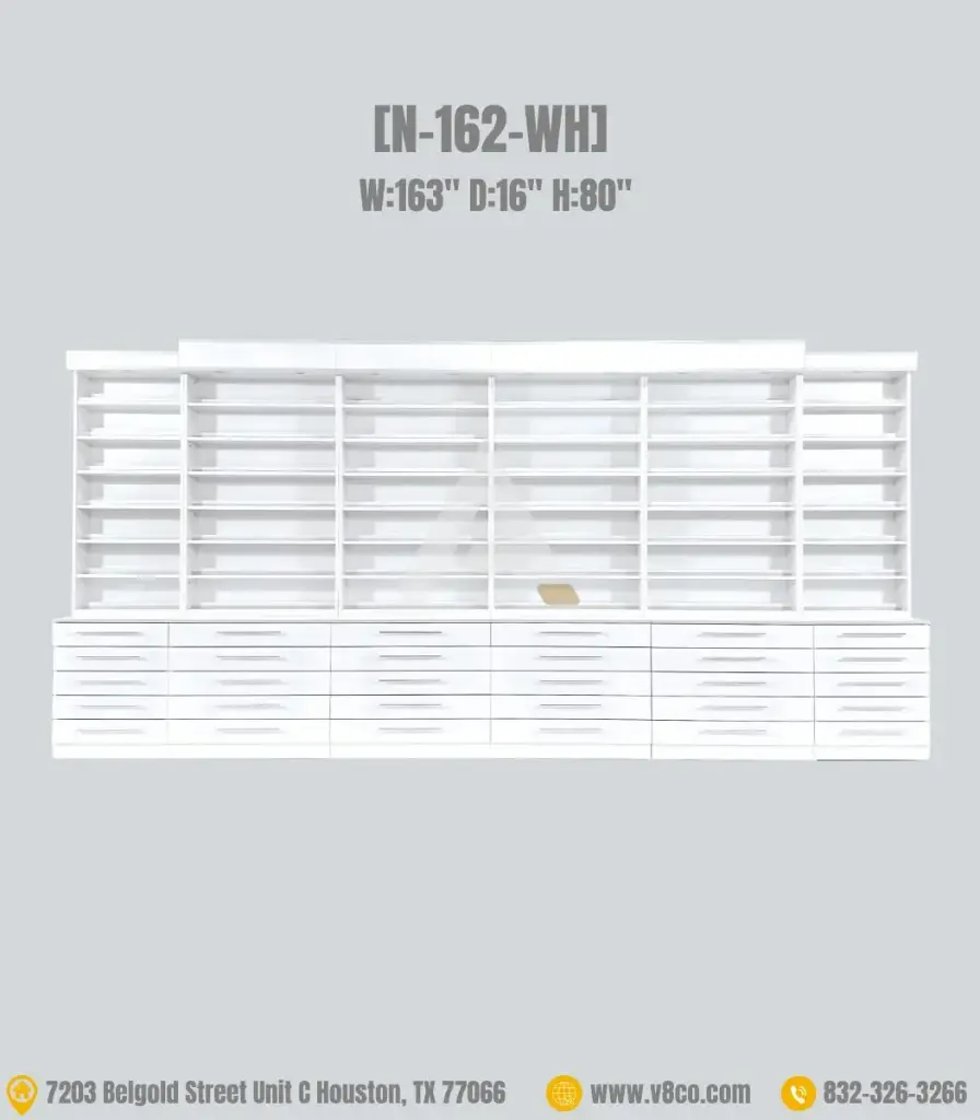 Polar Polish/Powder Display Cabinet [N-162-WH]