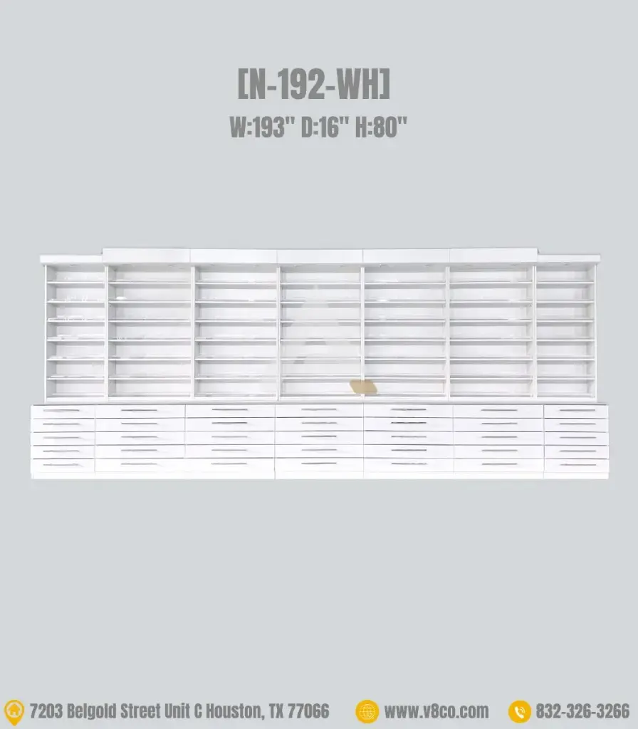 Polar Polish/Powder Display Cabinet [N-192-WH]