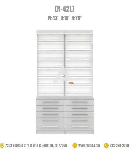 Savona Polish/Powder Display Cabinet [N-42L]