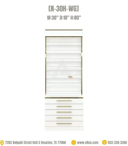 Luxe Polish/Powder Display Cabinet [N-30H-WG]