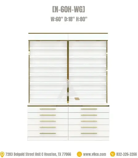 Luxe Polish/Powder Display Cabinet [N-60H-WG]