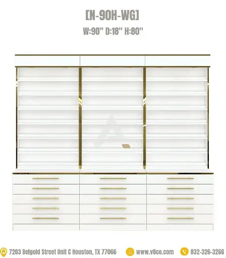 Luxe Polish/Powder Display Cabinet [N-90H-WG]