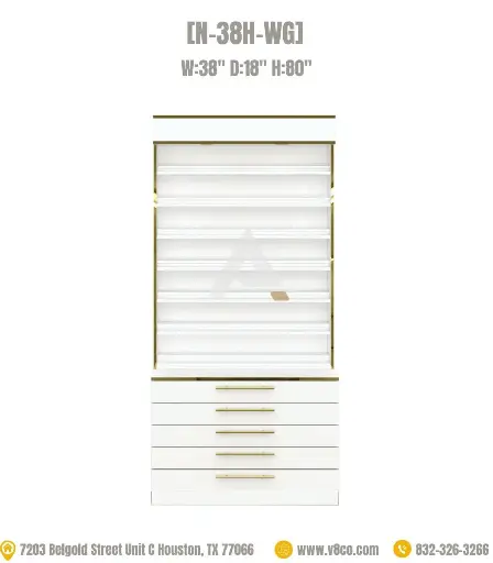 Luxe Polish/Powder Display Cabinet [N-38H-WG]