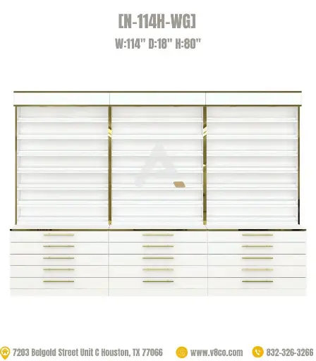 Luxe Polish/Powder Display Cabinet [N-114H-WG]