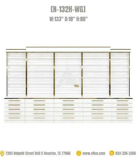 Luxe Polish/Powder Display Cabinet [N-132H-WG]