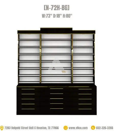 Stellar Polish/Powder Display Cabinet [N-72H-BG]