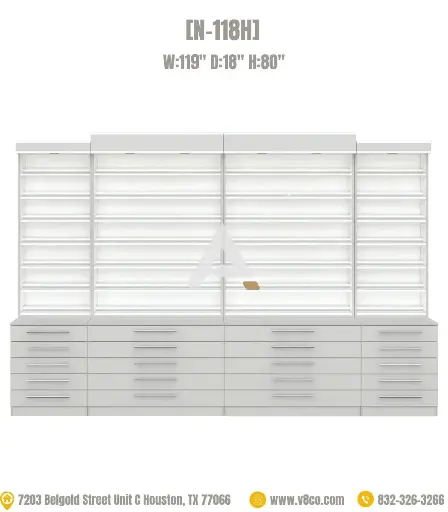 Savona Polish/Powder Display Cabinet [N-118H]