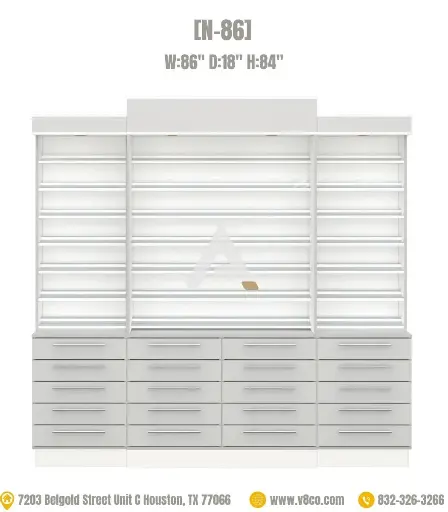 Savona Polish/Powder Display Cabinet [N-86]