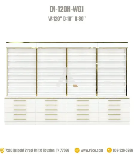 Luxe Polish/Powder Display Cabinet [N-120H-WG]