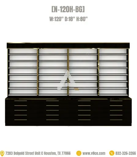 Stellar Polish/Powder Display Cabinet [N-120H-BG]