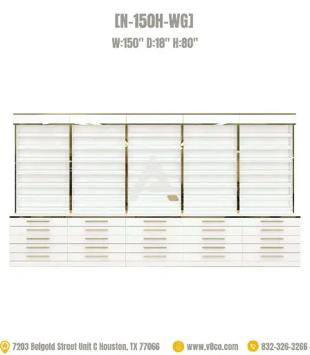 Luxe Polish/Powder Display Cabinet [N-150H-WG]