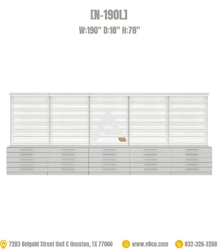 Savona Polish/Powder Display Cabinet [N-190L]