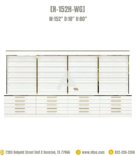 Luxe Polish/Powder Display Cabinet [N-152H-WG]