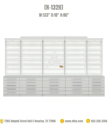 Savona Polish/Powder Display Cabinet [N-132H]